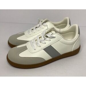 JSport Cecily Women's Memory Foam White Grey Sneaker Size 8.5 New